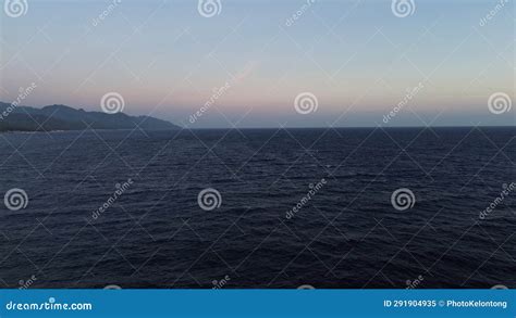 Aerial View of Sunset on the Ocean Stock Image - Image of tropical ...