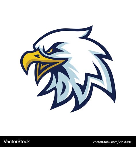 Eagle head mascot logo template Royalty Free Vector Image