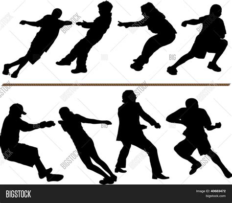 Tug War Rope Pulling Vector & Photo (Free Trial) | Bigstock