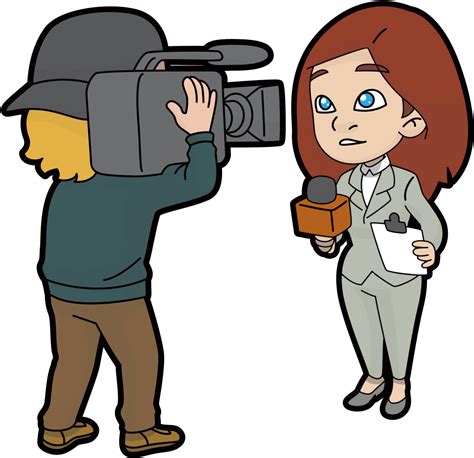 Reporter And Cameraman Clipart - Png Download - Full Size Clipart ...