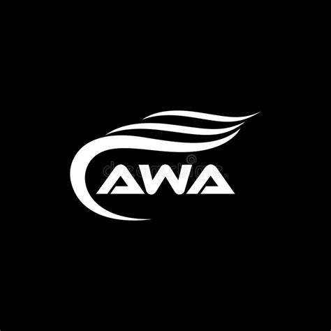 AWA Letter Logo Design On Black Background.AWA Creative Initials Letter ...