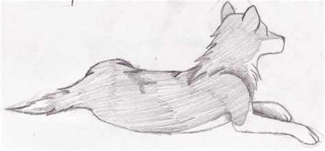 Wolf Laying Down - Back View by XxKaT2008xX on DeviantArt