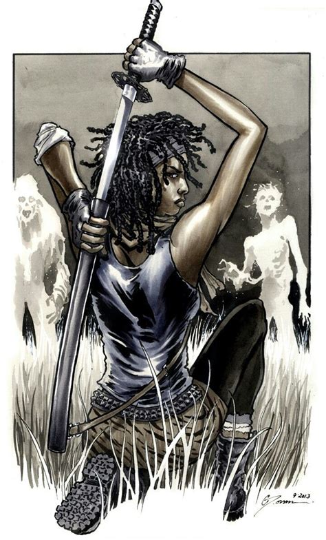 MICHONNE | Walking dead art, Michonne art, Michonne walking dead