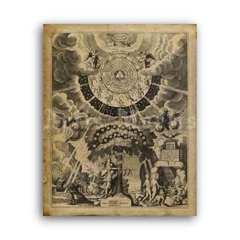 Printable Alchemical preparations medieval engraving - alchemy art