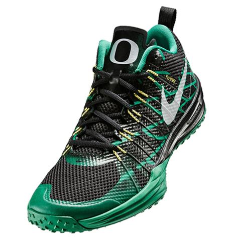 Nike Oregon Ducks Metallic Silver/Kelly/Yellow Strike/Black Lunar TR1 Shoe