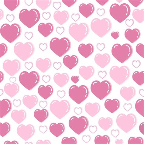 A pretty pink heart background, a pink heart seamless design, a pink heart pattern. 5281544 ...