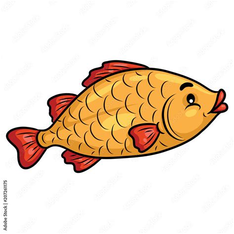 Fish Cartoon Illustration of cute cartoon fish. Stock Vector | Adobe Stock