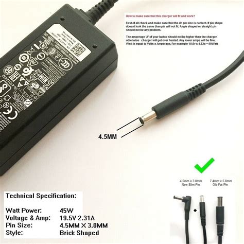 45W Charger for Dell Inspiron 13 7000 Series 7380 /BS – Chargers Hunt