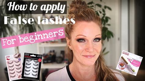 Easiest way to apply false eyelashes for beginners - YouTube