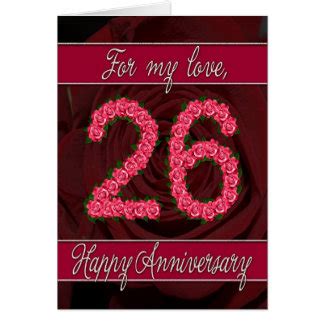 26th Anniversary Cards - Greeting & Photo Cards | Zazzle