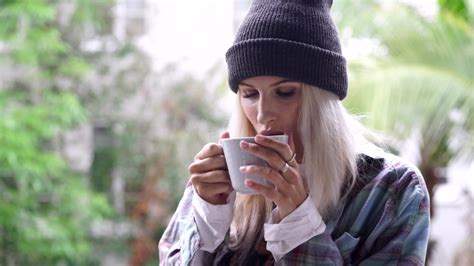 woman-with-hot-drink-in-black-shirt image - Free stock photo - Public Domain photo - CC0 Images