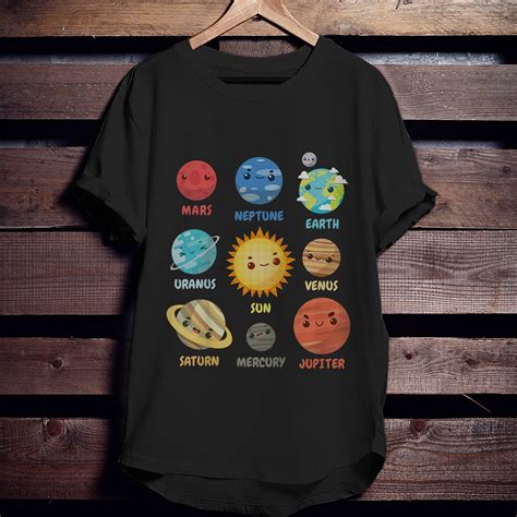 Kids Solar System Planets T Shirt Gift For Space Geeks Unisex T Shirt Men S T Shirt | Zilem