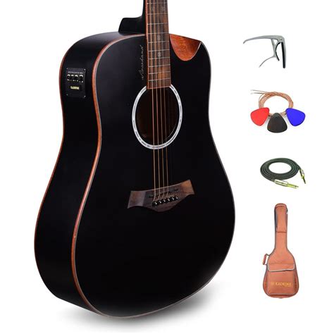 Buy Kadence Slowhand Premium Jumbo Semi Acoustic Guitar with Heavy ...