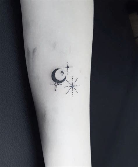 Moon and star tattoo | Star tattoos, Small tattoos, Moon tattoo designs