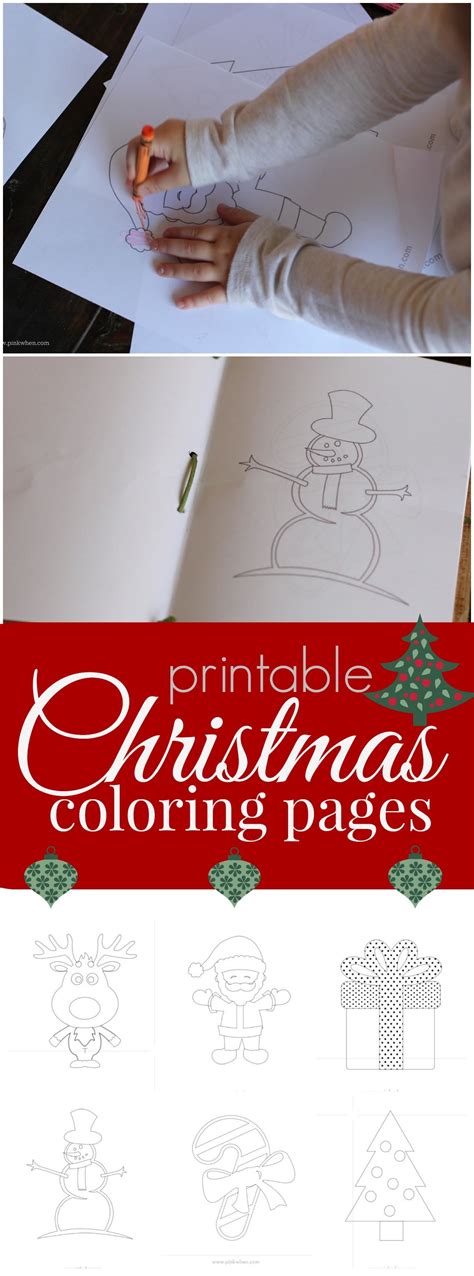 Printable Christmas Coloring Pages - PinkWhen