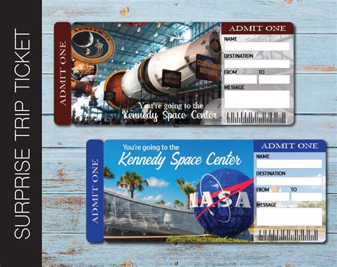 Printable KENNEDY SPACE CENTER Surprise Trip Tickets. Vacation - Etsy