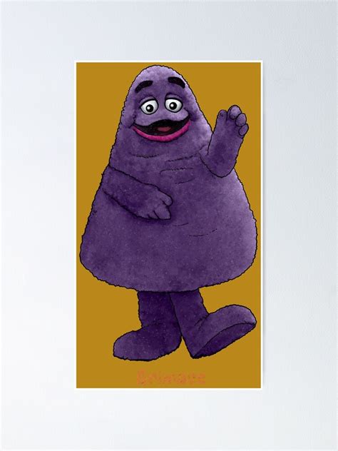 "1970s Big Burger Joint Purple "Grimace" Monster Mascot Character ...