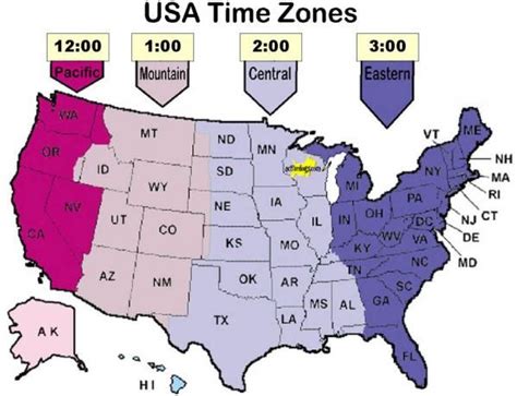 what time zone is 2 hours ahead of california