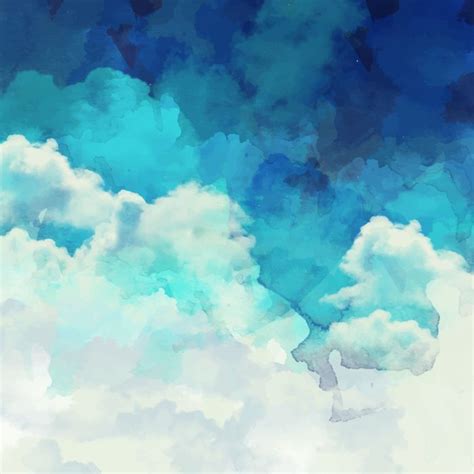 Absract Watercolor Clouds Art Print by Kristiana Art Prints. Worldwide shipping available at ...