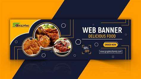 Professional Website Food Banner Design - Adobe Photoshop Tutorial ...