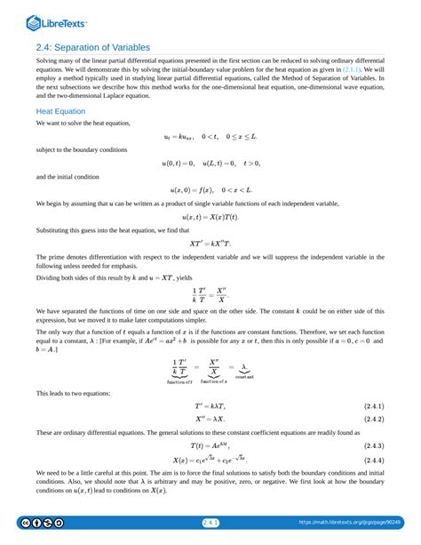 Separation of Variables