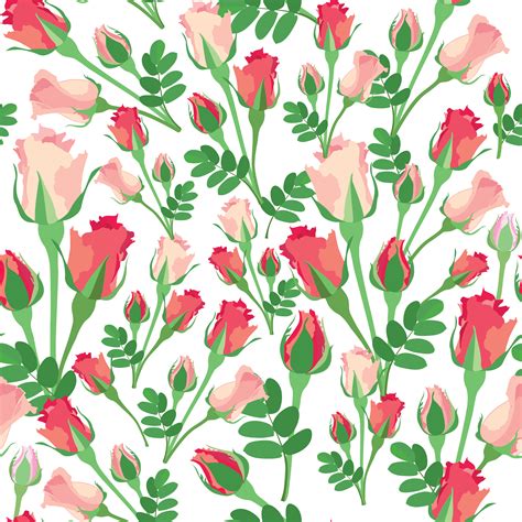 Floral seamless pattern. Flower rose background. 527343 Vector Art at Vecteezy