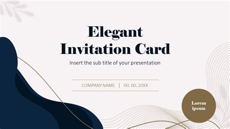 Elegant Invitation Card presentation template - Google Slides PowerPoint | Elegant invitations ...