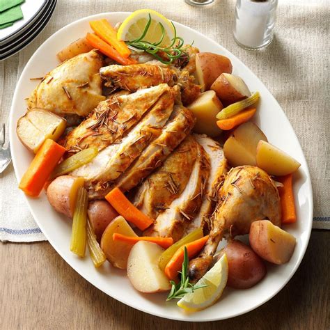 Slow-Roasted Chicken with Vegetables Recipe: How to Make It | Taste of Home