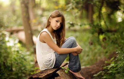 Wallpaper nature, jeans, girl, Alone images for desktop, section разное ...