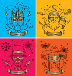 Masks Royalty Free Vector Image - VectorStock