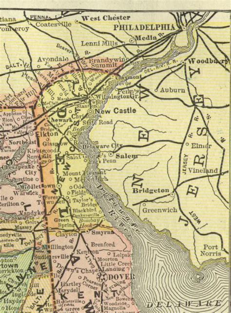 1889 Map of New Castle County, Delaware