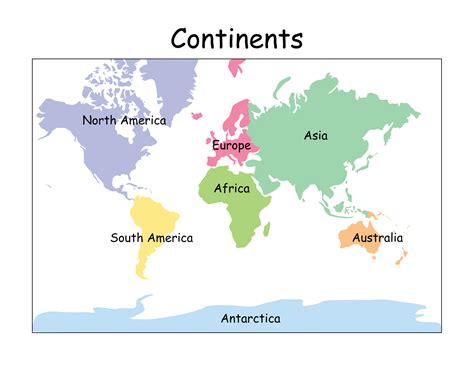 Label The 7 Continents