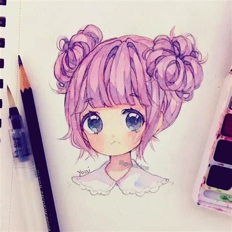 Anime Girl With Hair in a Bun - Williams Madisenly55