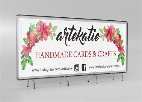 Large format print banner for creative small business on Behance