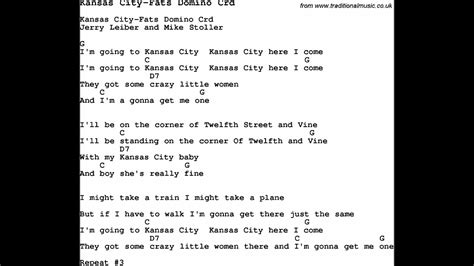 Kansas City chords & lyrics - YouTube