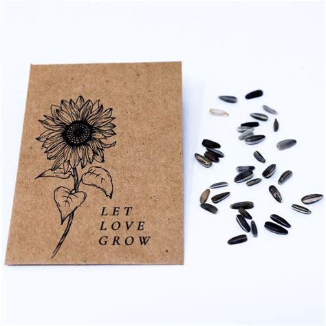 Let Love Grow - Sunflower Seed Packets + Seeds – rubeefavors