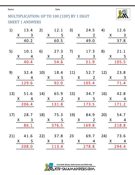 4 Best Images of 5th Grade Math Worksheets Multiplication Printable 5th ...