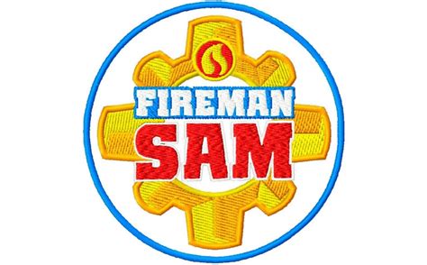 Applique design Logo Fireman Sam Embroidery Design cute | Etsy