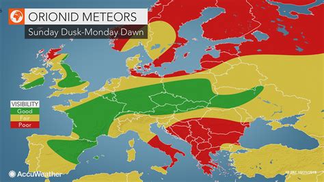 Orionid meteor shower set to peak across Europe: Will you be able to see it? | AccuWeather