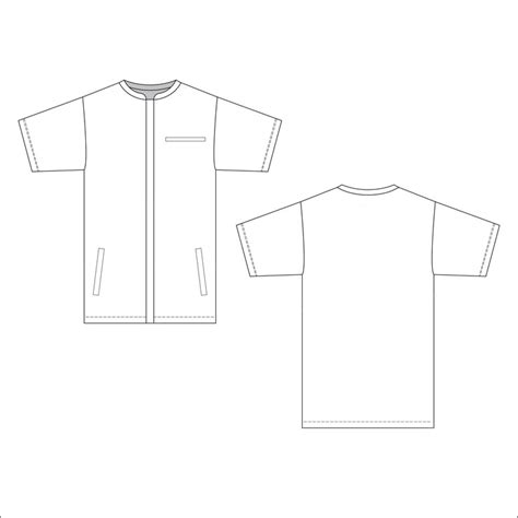 Premium Vector | Men uniform flat sketch