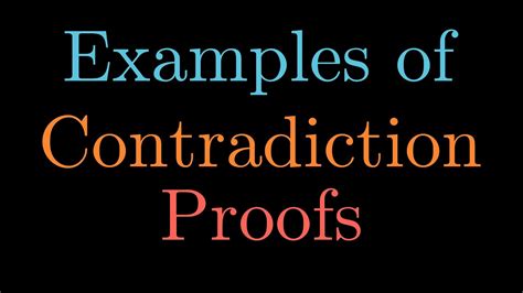 Examples of Proof by Contradiction -- How to do Mathematical Proofs ...