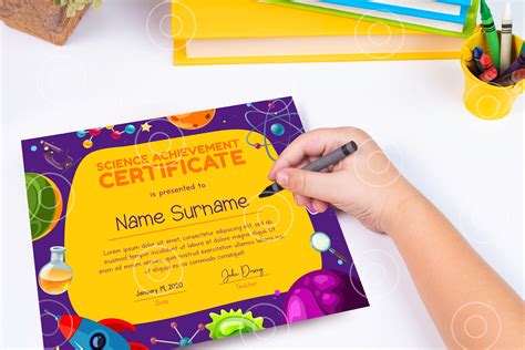 Editable School Science Certificate Template science Fair - Etsy