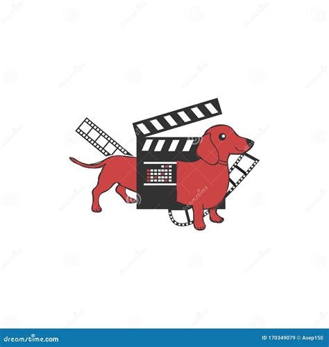 Red Dog Entertainment Film Studio Mascot Logo Stock Vector ...