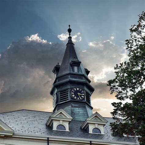 Cape Cod Town Hall Clock Tower Provincetown SQ Format Photograph by ...