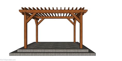 10x12 Pergola Plans - Free DIY Plans | HowToSpecialist - How to Build, Step by Step DIY Plans