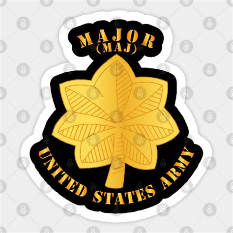 Major Rank Insignia - MAJ - Major Rank Insignia Maj - Sticker | TeePublic