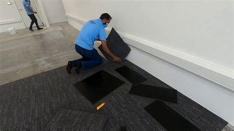 Carpet Tile Installation How To Install With Tackifier Adhesive Easy You