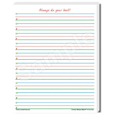 Smart Start 1-2 Writing Paper: 100 Sheets - TCR76531 | Teacher Created ...