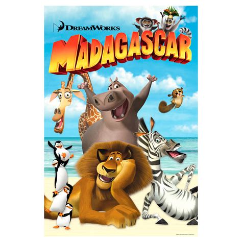 Madagascar: Movie Poster Mural - Officially Licensed NBC Universal Rem ...