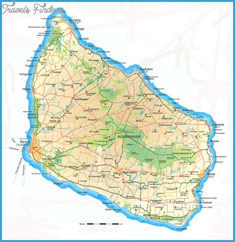 BORNHOLM MAP - TravelsFinders.Com